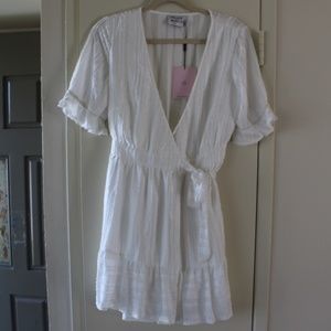Hello Molly White Wrap Dress
